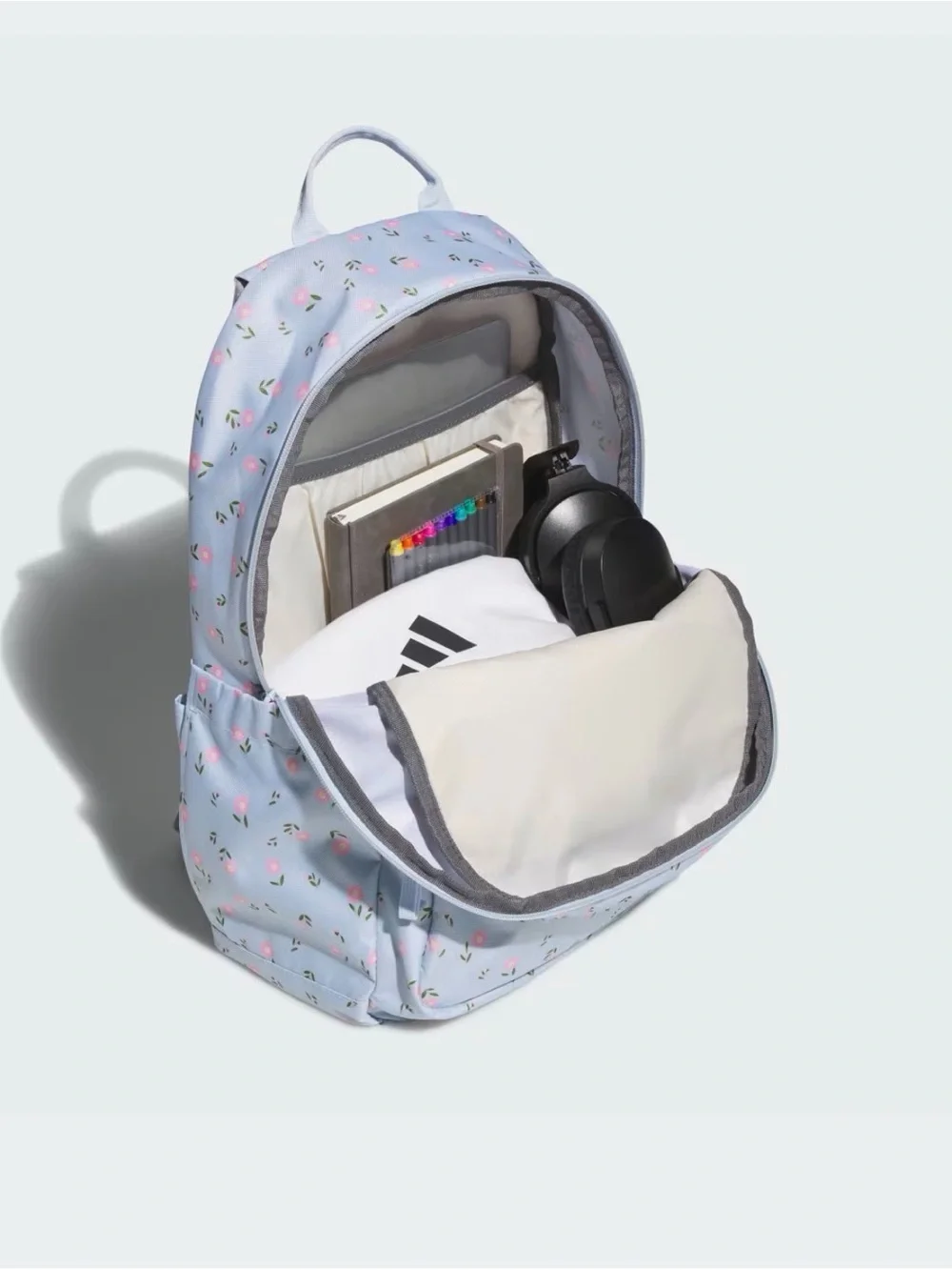 adidas Light Blue Floral Kids Backpack